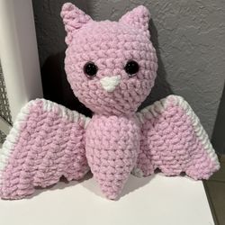 Pink Crochet Bat