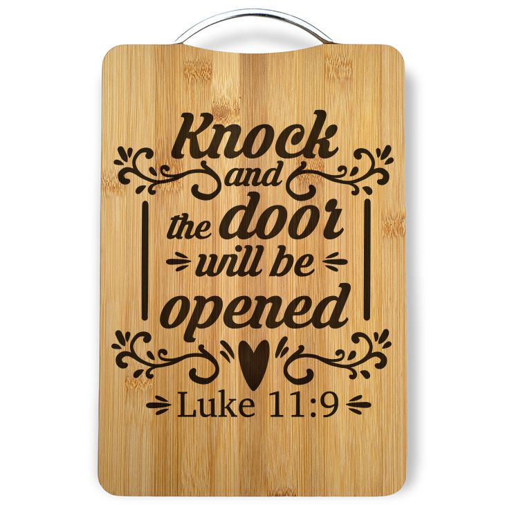 Knock and door will open Laser Engraved Cutting Board