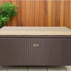 Barton Outdoor 60 Gallons Deck Box Cushion Seat Patio Storage Bench Shed, Beige SKU: 97036 
