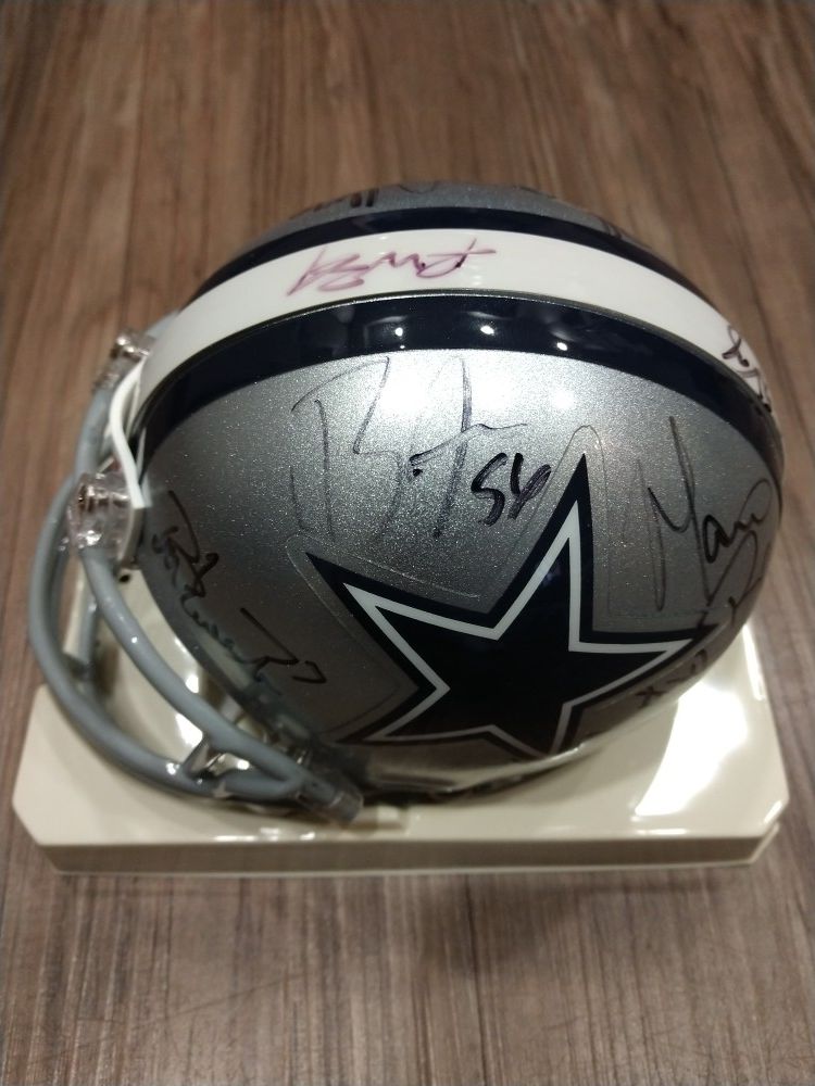Dallas Cowboys Autograph's football mini helmet