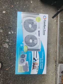 2x Comfort Zone Twin Window Fan