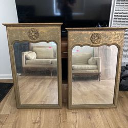 Antique Vintage Wood Mirrors 