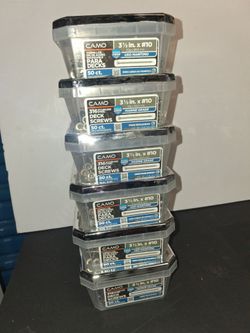 6 boxes 3 1/2 CAMO 316 Stainless Steel Deck Screws designed for maximum