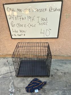 Wire Pet Crate Cage 24x17x19