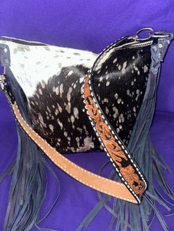 Custom Rodeo Leather Tassel Handbag