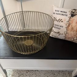 Large Gold Basket 