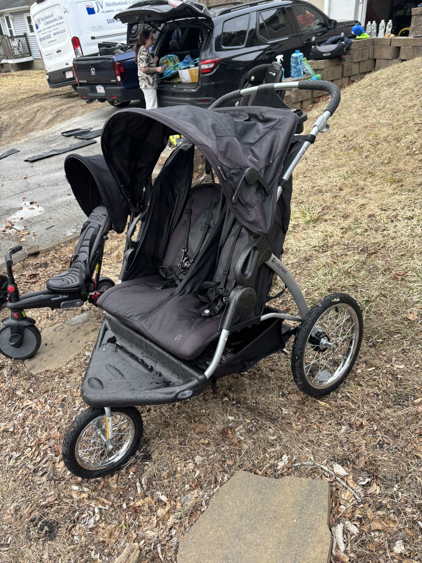 babytrent double jogging stroller