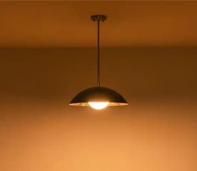 RRTYO Justin 17.7" Modern Black & Gold Leaf Oversized Dome Pendant Light
,Model: (contact info removed)0061418,BRAND NEW