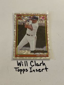Will Clark San Francisco Giants All-Star 1st Baseman Topps Short Print Insert Card.