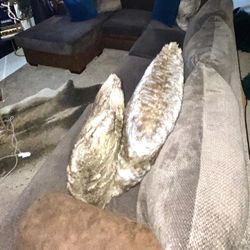 Brown Sectional  Two Pieces 