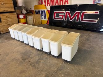 Rolling food storage carts boxes bin
