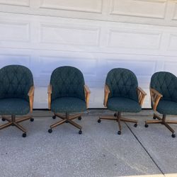 Chromcraft Swivel Tilt Caster, Casual Dining Chairs (4)