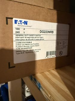 100A Eaton Outdoor Fused Disconnect