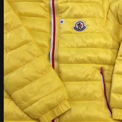 Lightweight Yellow Moncler Jacket.  Small Only 