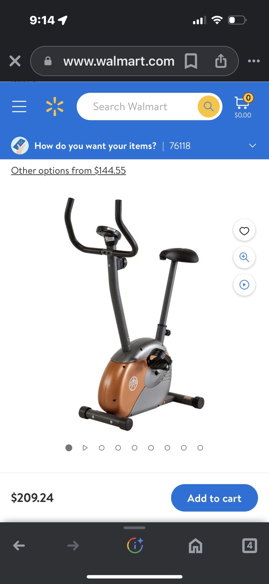 Marcy Upright Exercise Bike: ME-708