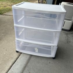 Three Drawer Plastic Storage