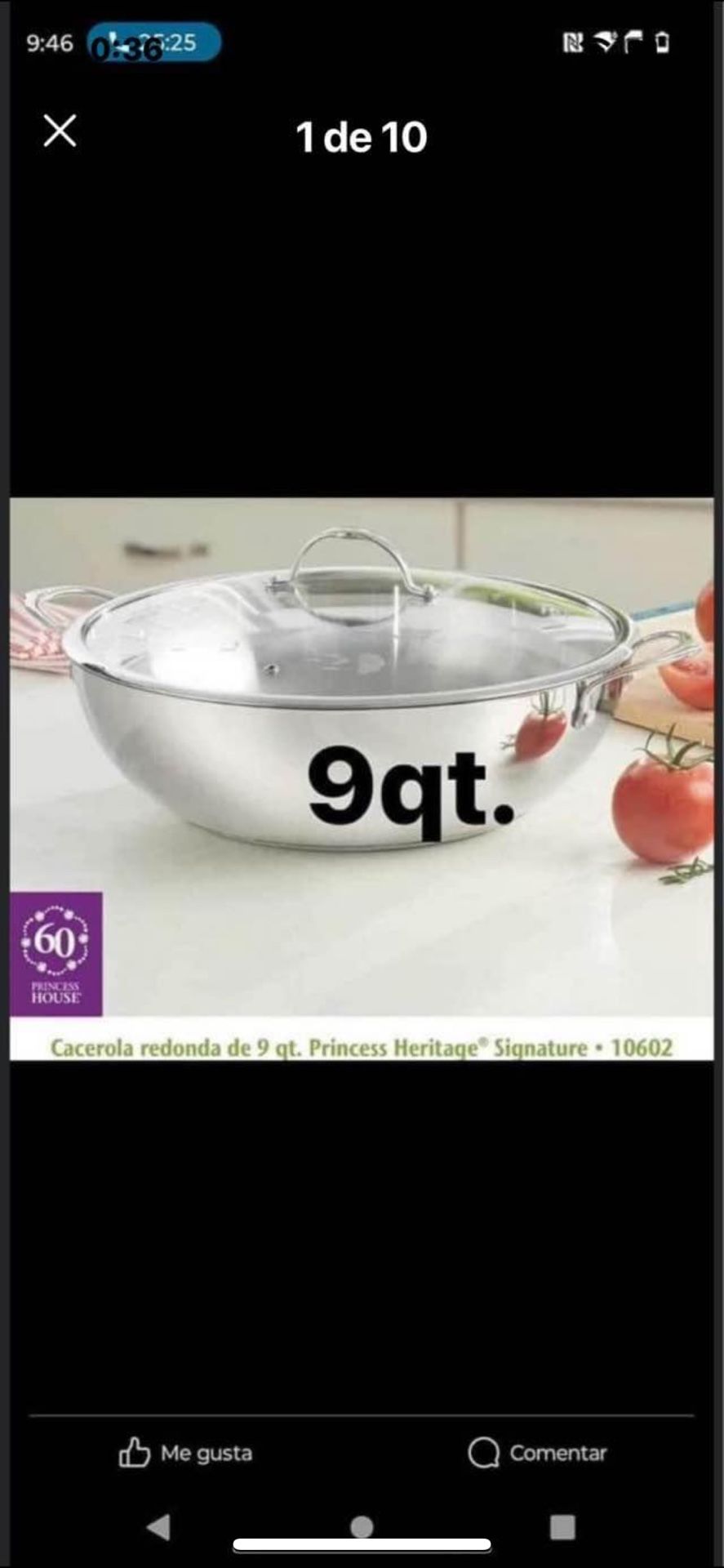 9qt Princess House Stainless Steel 