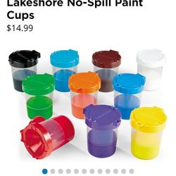 Lakeshore No Spill Paint Cups New