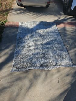 Light Grey Fluffy Rug