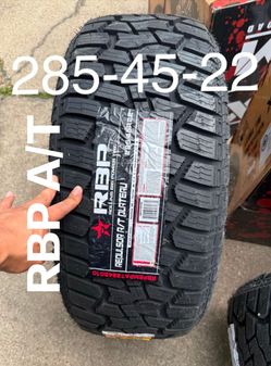 4 New 285/45R22 RBP A/T tires with free Installation 285-45-22