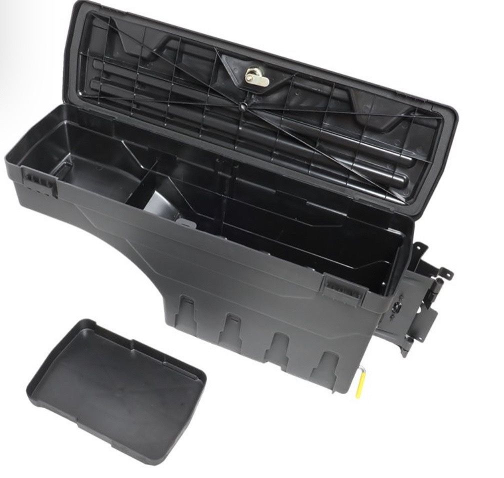 LA Zona Auto Parts 2015 to 2019 Passenger Side Truck Bed Storage Box Wheel Well Lock Caja de erramienta para troca