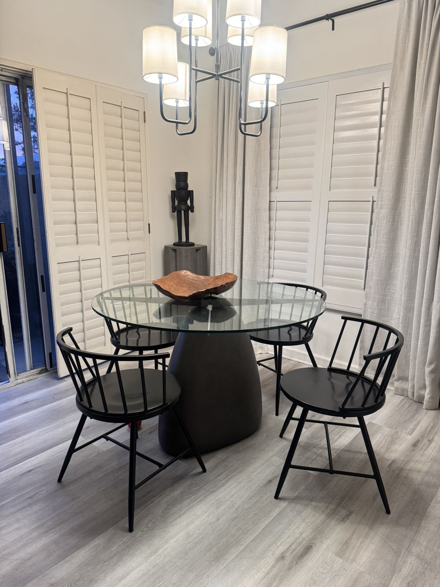 (4) Black Dining Tables