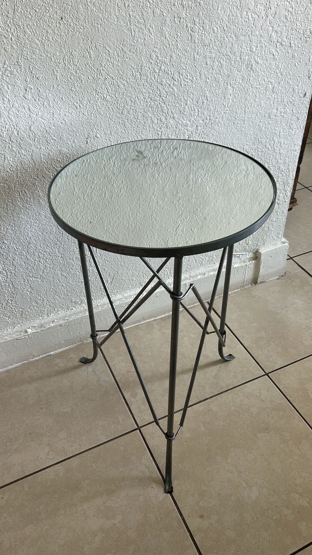 Mirror Top Side Table