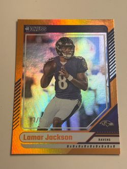 Lamar Jackson Donruss Holo Orange Parallel Card #7/8