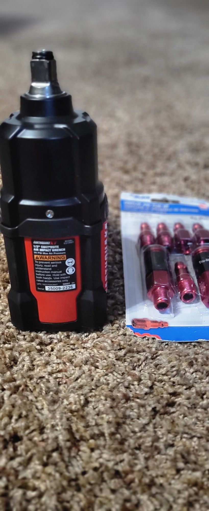 NEW EARTHQUAKE COMPOSITE 1/2 " 1200 FOOT POUNDS TORQUE IMPACT DRIVER