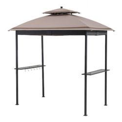 grill gazebo 5x8 sunjoy rectangle  brown metal polyester roof grill gazebo
GRILL NOT INCLUDED 