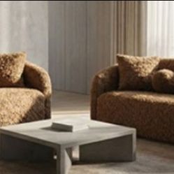 Brand New Brown Super Plush Sofa & Loveseat (Pillows Included)