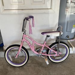 Girl’s 16” Bicycle (Schwinn) With Training Wheels 