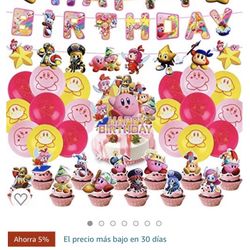 Kriby  Birthday Party Supplies 