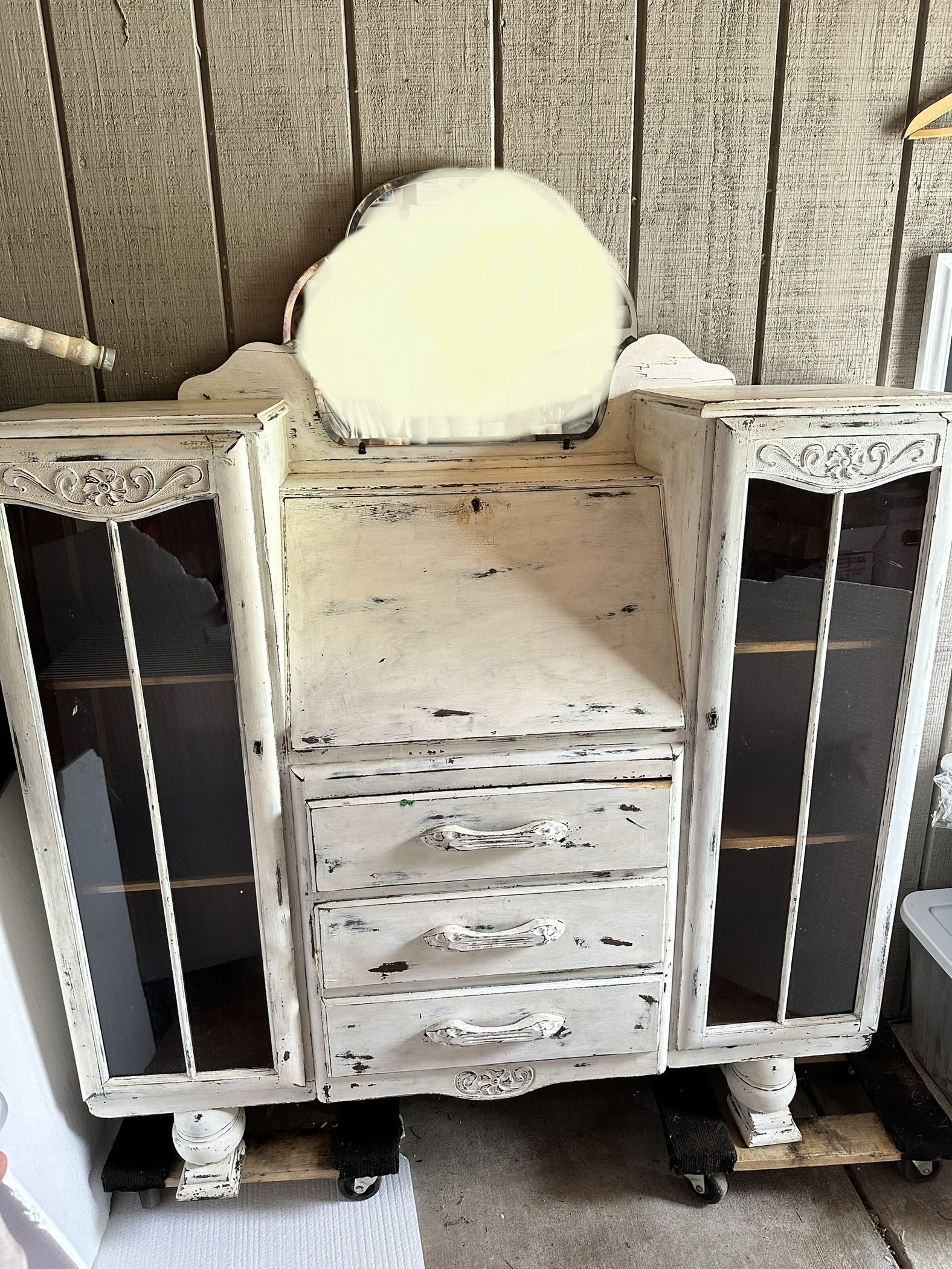 Antique Secretary Desk With Bookshelf’s 