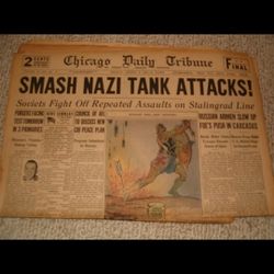 Authentic  World War Two News Papers