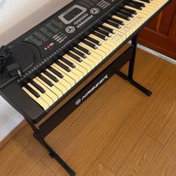 Hamzer 61-Key Digital Piano Electronic Music Keyboard, Comes With Stand $85