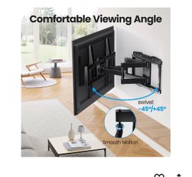 UL Listed Full Motion TV Wall Mount Bracket for Most 37-90 inch TVs, Swivel Tilt Extension Level TV Mount, Max VESA 600x400mm, Holds up to 132lbs & 16