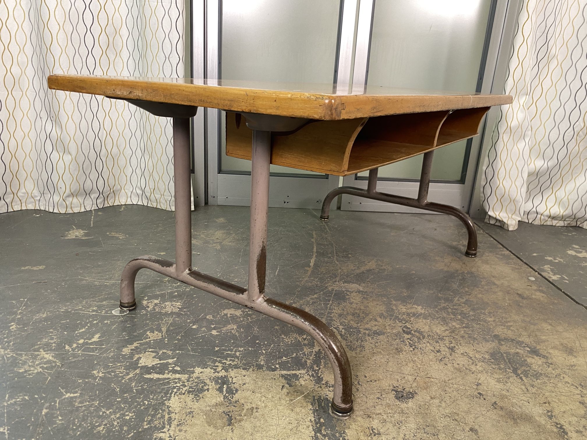 Vintage Schoolhouse-Style Coffee Table