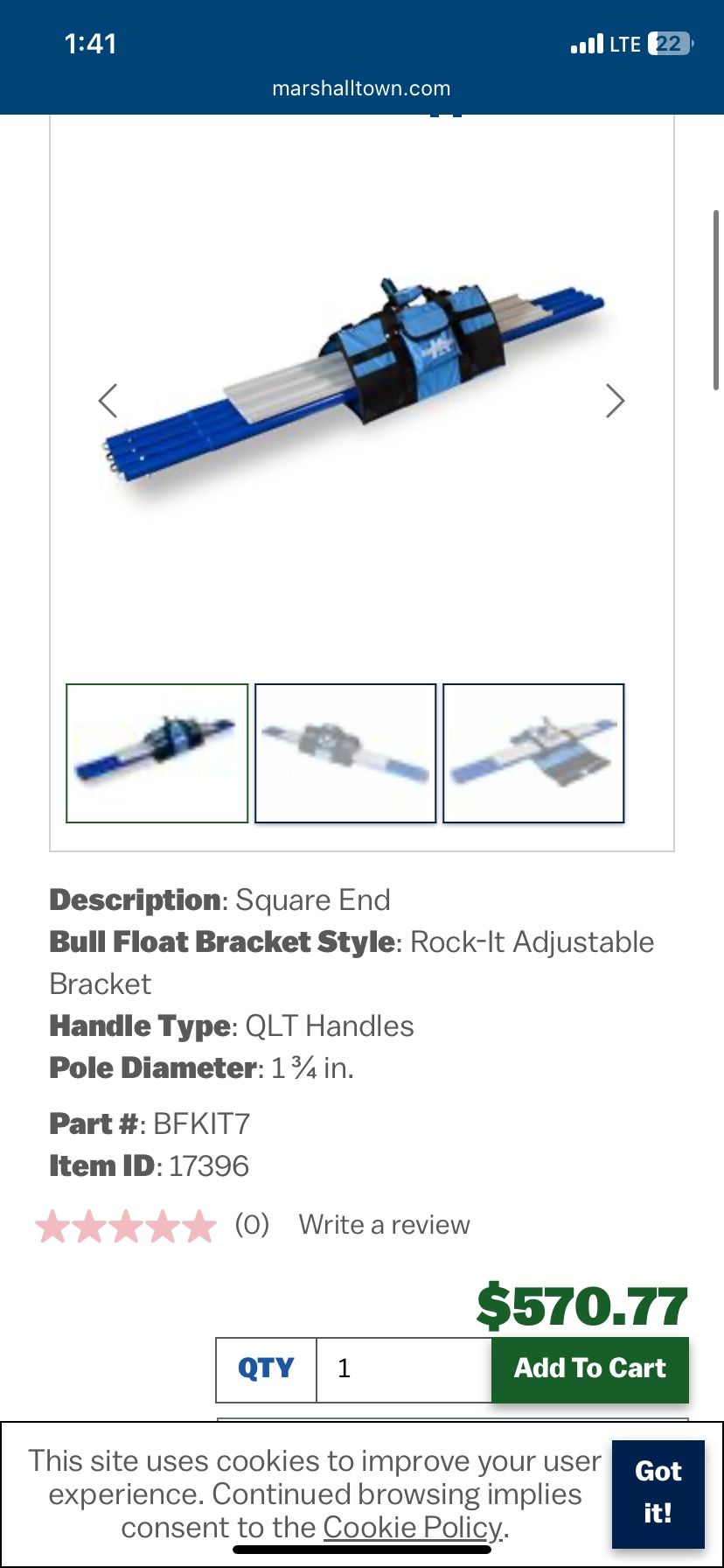 MARSHALLTOWN Bull float Kit 