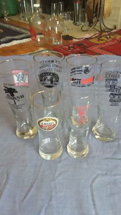 Collection of 6 Logo Pilsner Glasses