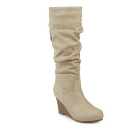 Journee Collection Haze Wide Calf Wedge Boot