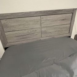 Queen bed frame with mattress