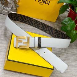 Fendi White Belt With Box New 