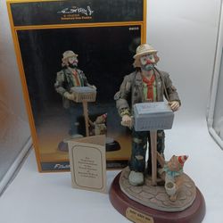 90s SIGNED/DATED Emmett Kelly JR Large Statue Figurine #186 Of 9500 Limited Ed. 