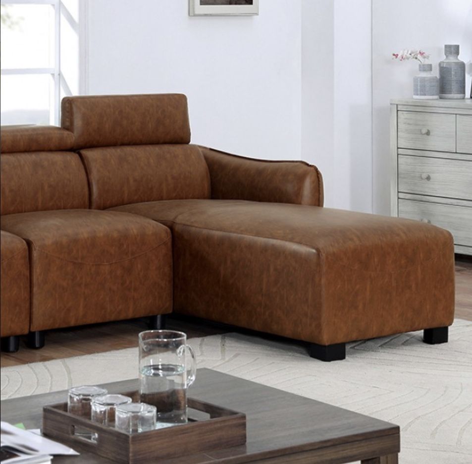 Brown Leatherette Sectional Brand New In Box Firm Price $899 NO LOWBALLERS PLEASE!!