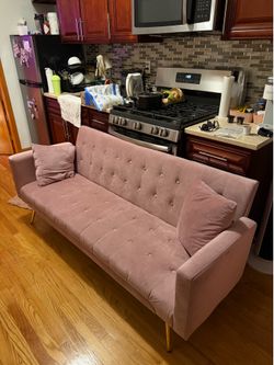 Velvet Couch Love Seat Futon Bed