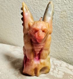 Vintage Halloween Gargoyle Candle 7.25"