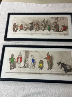 2 French Dog Signed Prints custom famed!