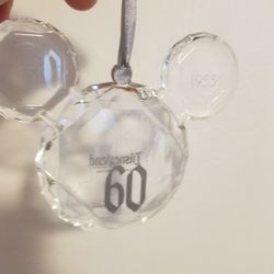 Disneyland 60th Anniversary Etched Acrylic Icon Ornament