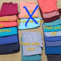 Figs Scrubs : Womens Assortment & Variety Of Colors Tops & Pants Sets (Sizes XXS/XS Petite)
